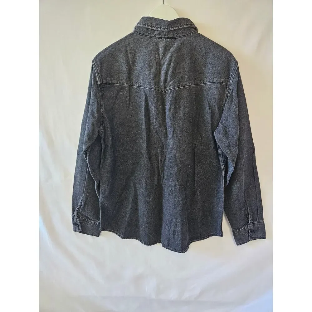 Levi's Men's Button Up Long Sleeve Shirt Denim Black Medium